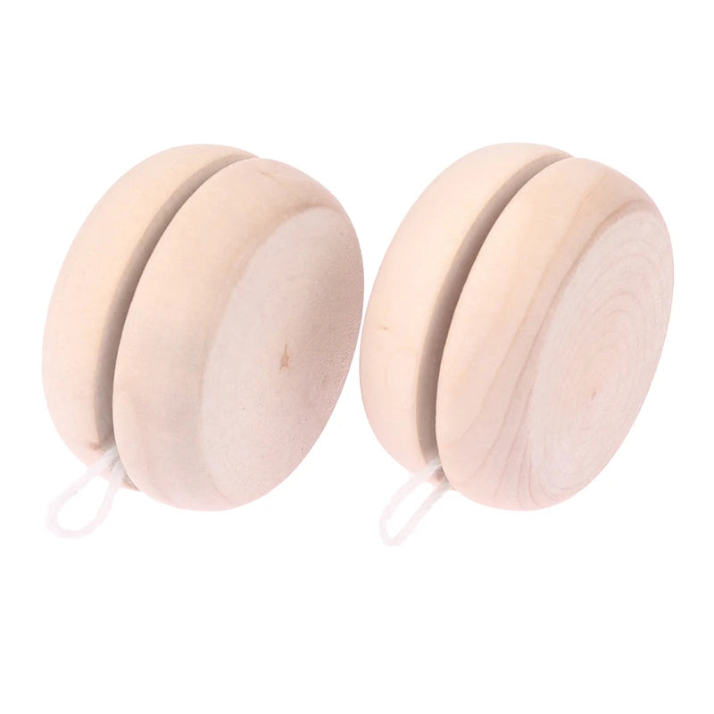 Yo-Yo Creative Yo Yo Toys For Child Gift Wooden Yoyo Toy New toy Color Mini Round DIY Baby Yoyo Ball Hand-Made Crafts Log Toys