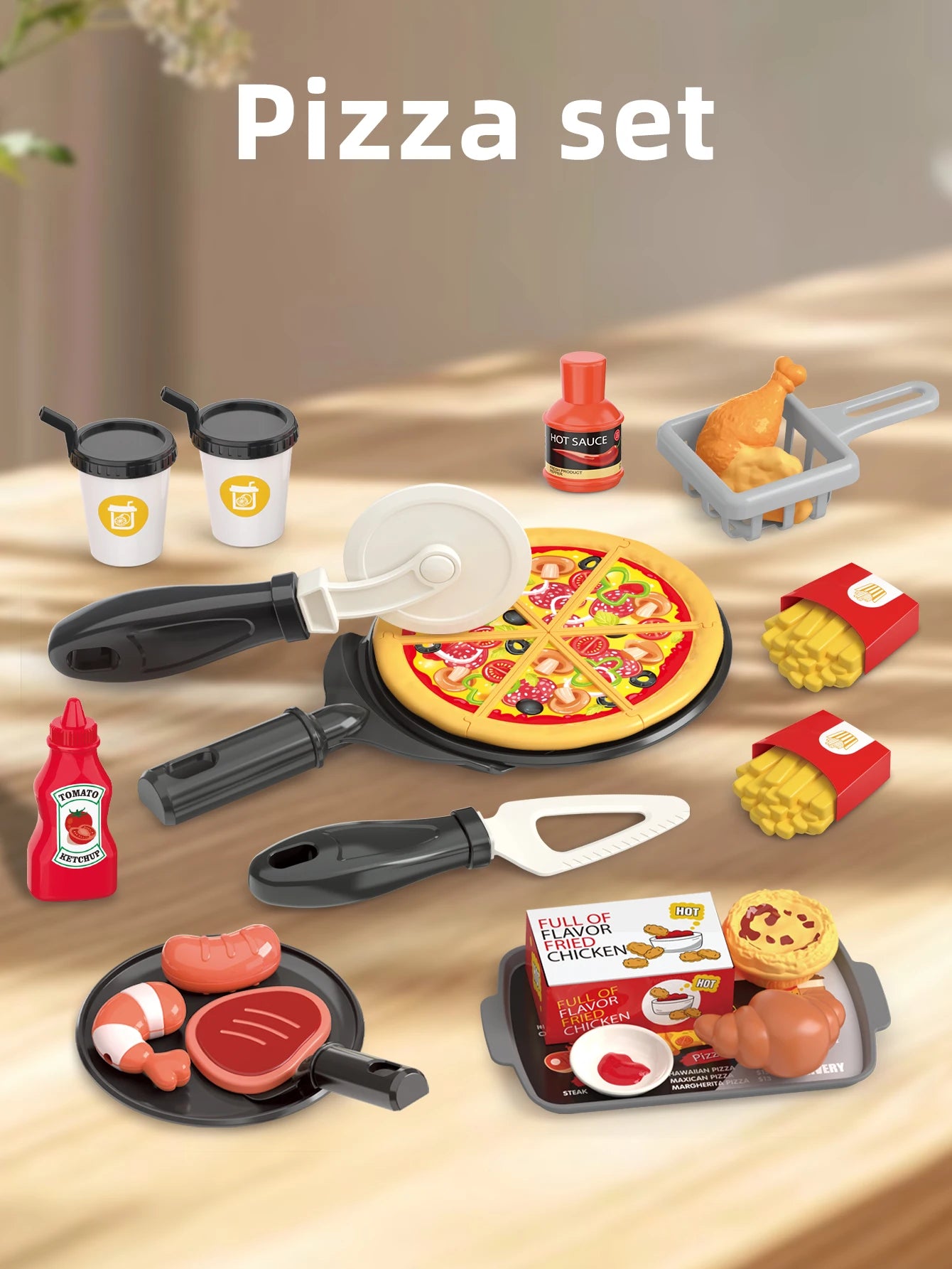 Children's Toys Pretend Play, Barbecue, Fast Food, Pizza, Sushi, Afternoon Tea, Desserts, Kitchen Food, Toy Sets