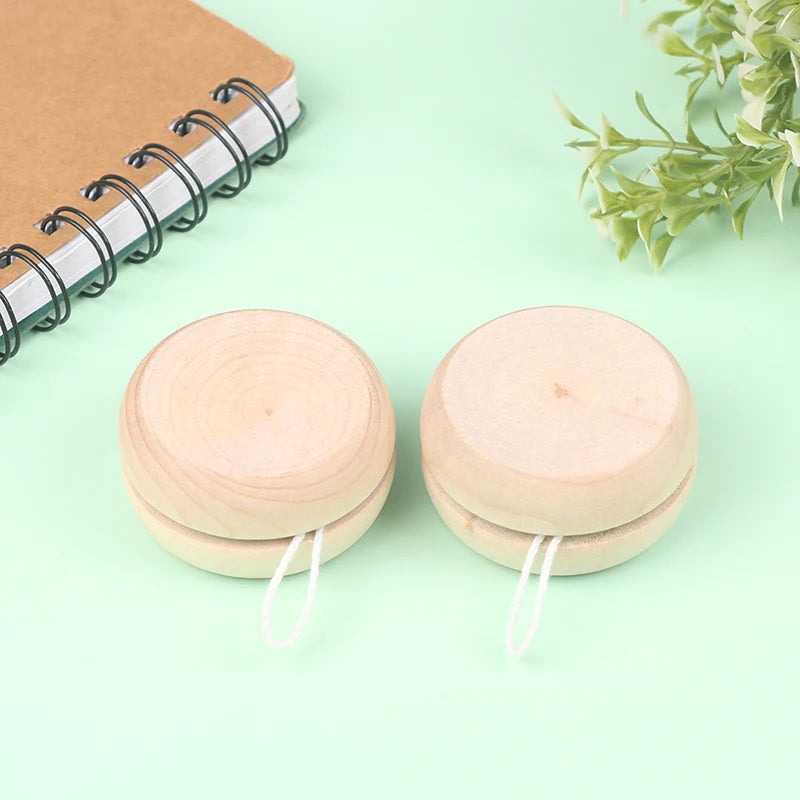 Yo-Yo Creative Yo Yo Toys For Child Gift Wooden Yoyo Toy New toy Color Mini Round DIY Baby Yoyo Ball Hand-Made Crafts Log Toys