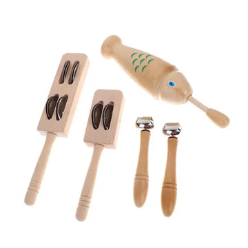 Musical Instruments Toys For Toddler Baby Wooden Percussion Instruments Toy Hand Held Preschool Educational Music Toy