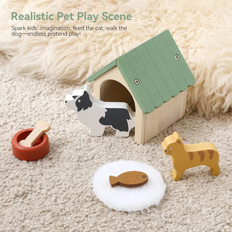Toy House Accessories Pet Set Great Pet Play Set For Dollhouses Fun Games That Encourage Creativity And Imagination in Children