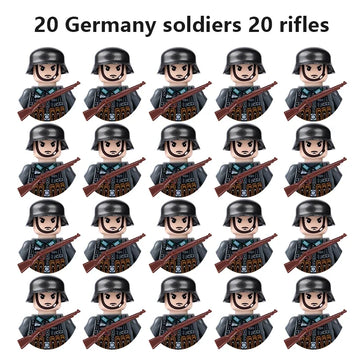 20 toys for soldiers and children from the Soviet Union, Britain, China, French, Polish and Canadian.