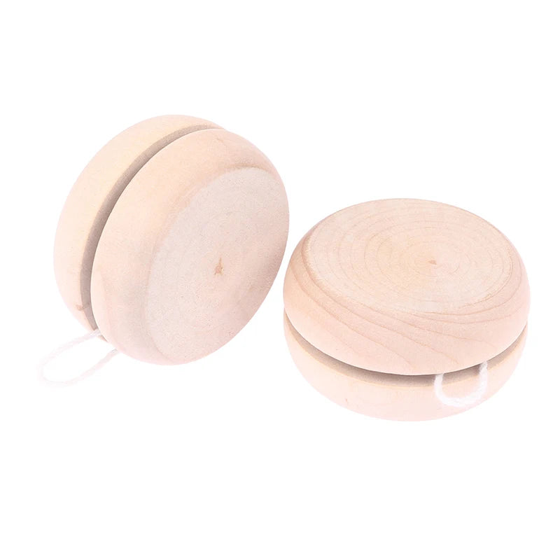 Yo-Yo Creative Yo Yo Toys For Child Gift Wooden Yoyo Toy New toy Color Mini Round DIY Baby Yoyo Ball Hand-Made Crafts Log Toys