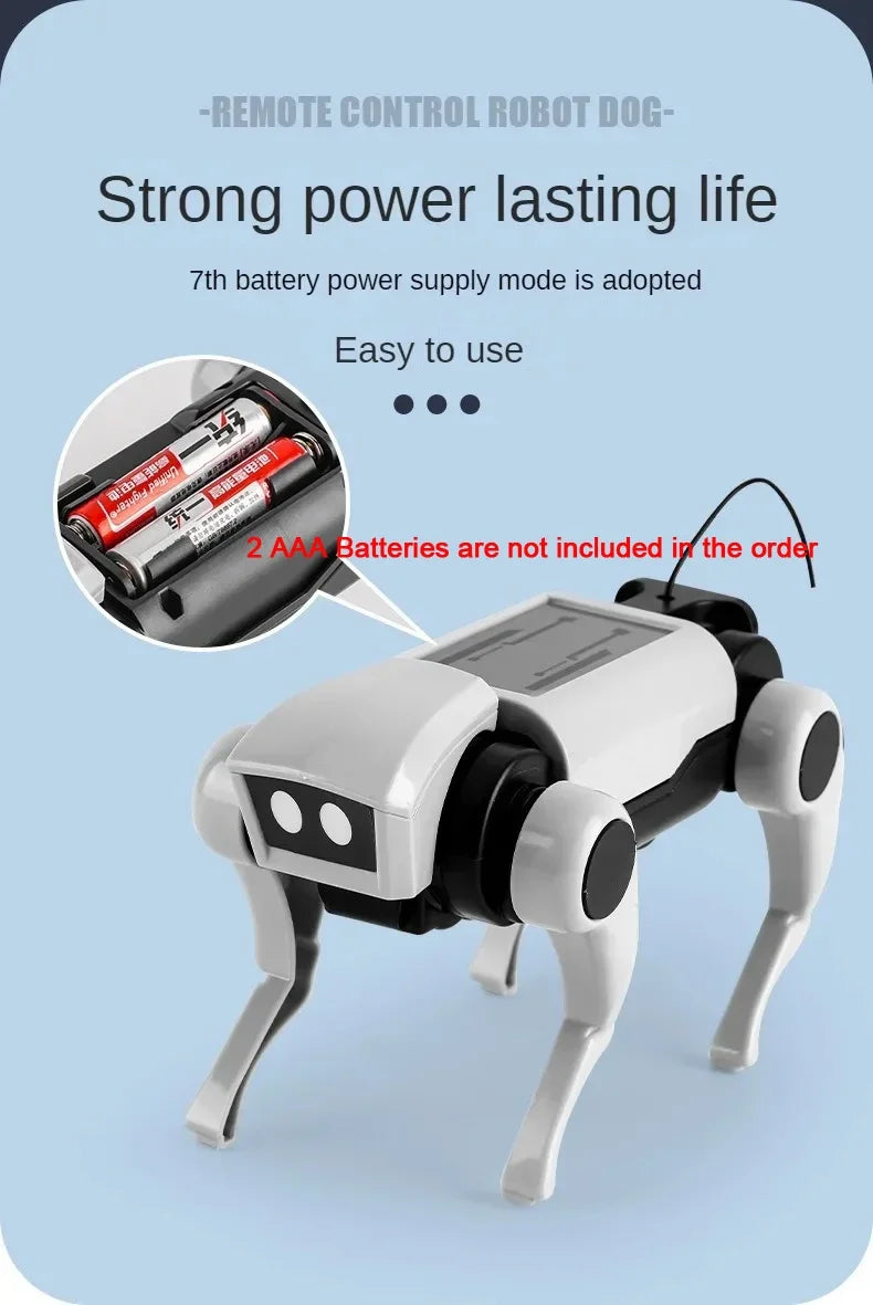 Rc Robot Children's Remote Control Mechanical Dog Toy Science Teaching Diy Assembling Model Electric Set Toys for Boys Kids Gift