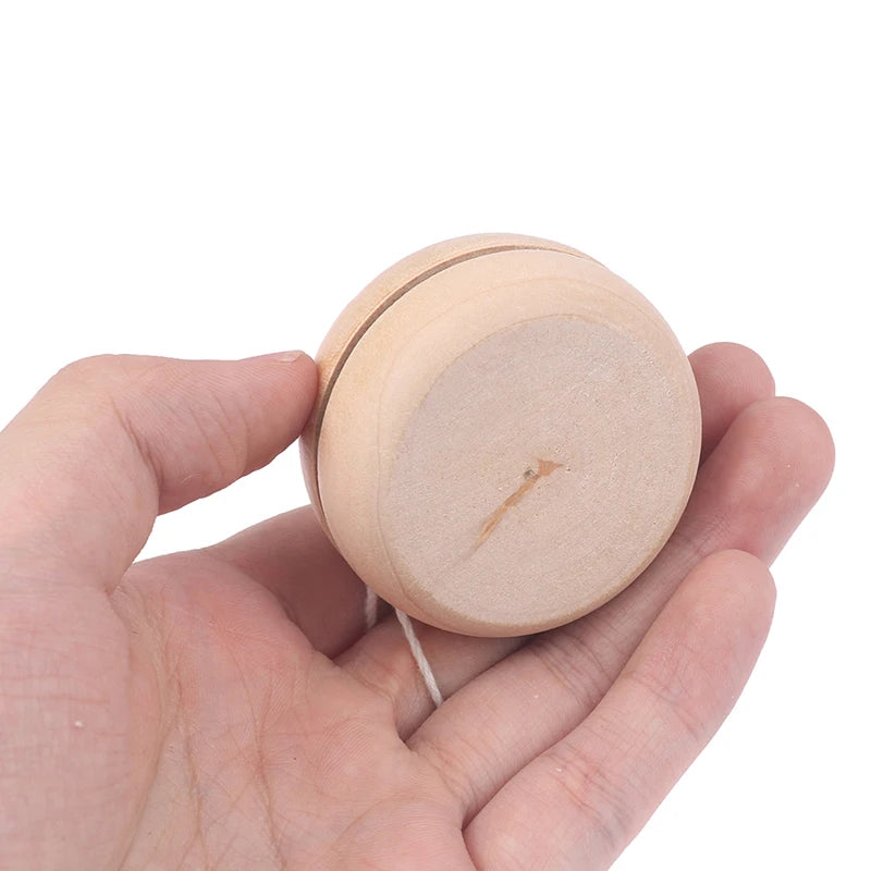 Yo-Yo Creative Yo Yo Toys For Child Gift Wooden Yoyo Toy New toy Color Mini Round DIY Baby Yoyo Ball Hand-Made Crafts Log Toys