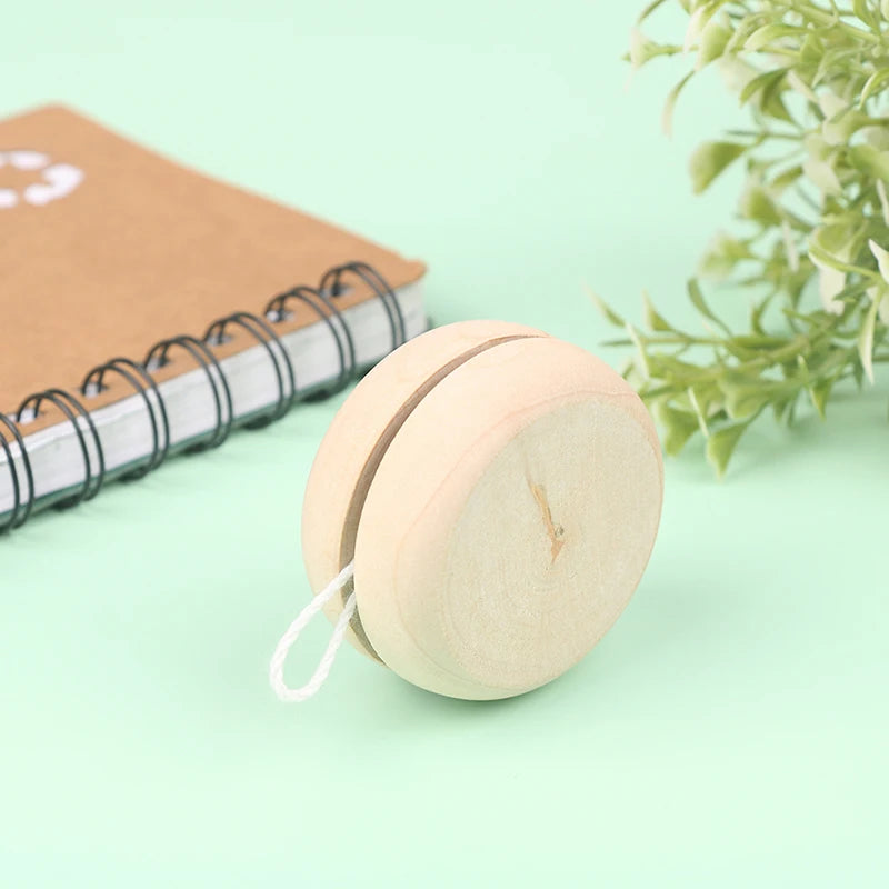 Yo-Yo Creative Yo Yo Toys For Child Gift Wooden Yoyo Toy New toy Color Mini Round DIY Baby Yoyo Ball Hand-Made Crafts Log Toys