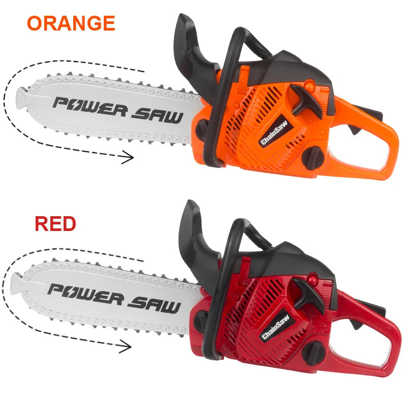 Toy Chainsaw Kids Toy Tools for Children Tools Electric Power Chainsaws for Tool Bench Boys Gift Pretend Play Saw with Sound