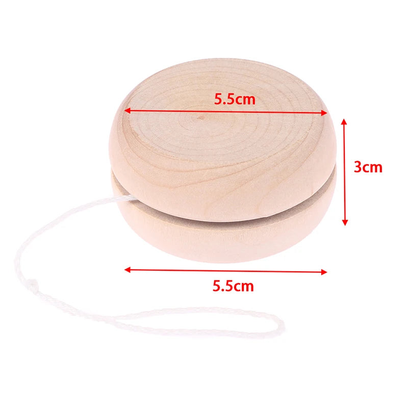 Yo-Yo Creative Yo Yo Toys For Child Gift Wooden Yoyo Toy New toy Color Mini Round DIY Baby Yoyo Ball Hand-Made Crafts Log Toys