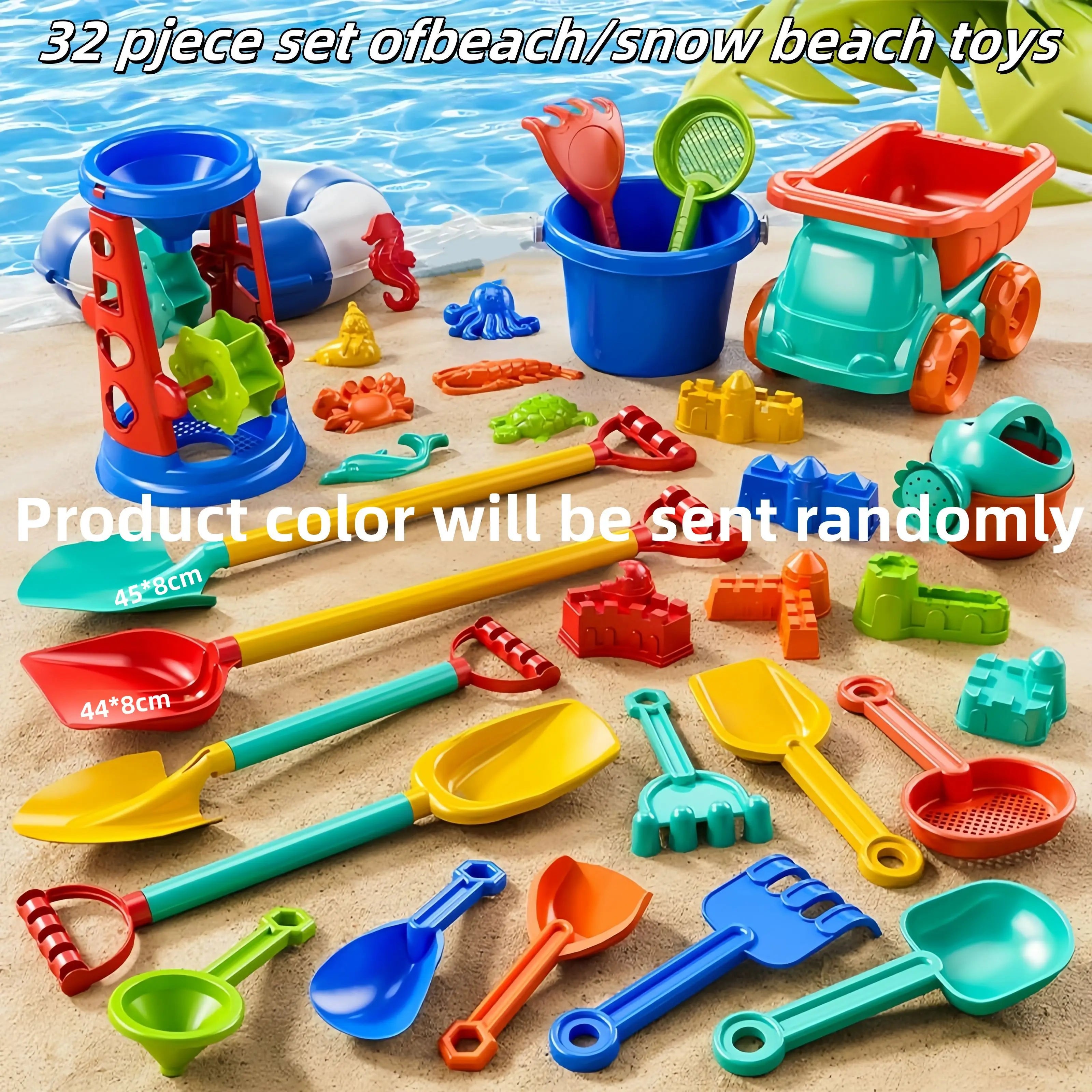 Children's Beach Toy Set Suitable for Boys and Girls to Play Outdoors with Sand, Summer Gardening, Digging Toys, Gifts