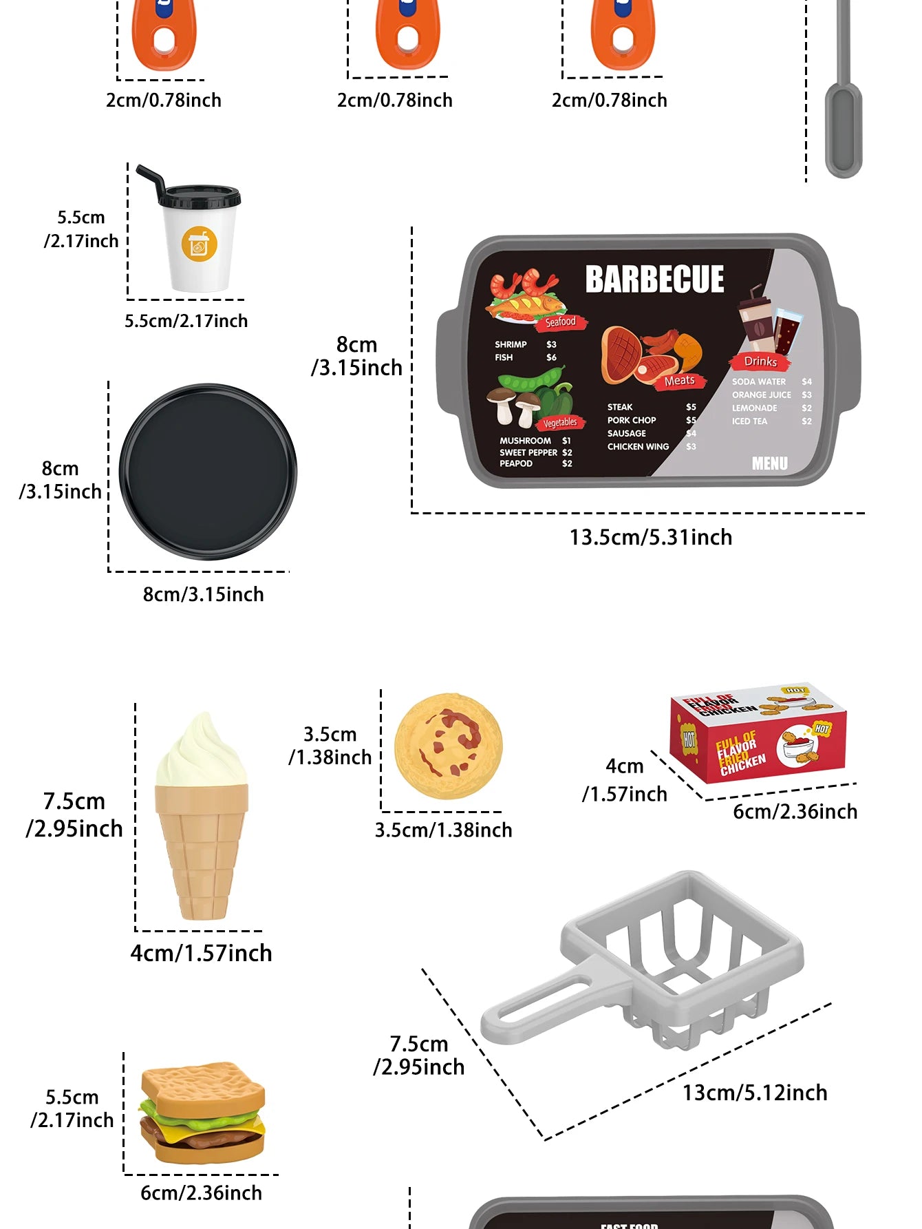 Children's Toys Pretend Play, Barbecue, Fast Food, Pizza, Sushi, Afternoon Tea, Desserts, Kitchen Food, Toy Sets